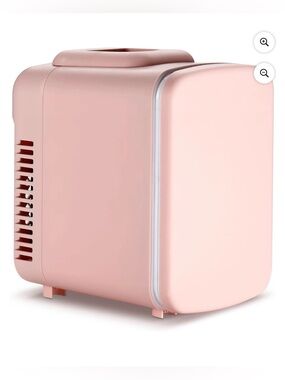 Portable Pink Mini Fridge Cooler Warmer Black AAD-4LA1 Adj Thermostat cosmetic b